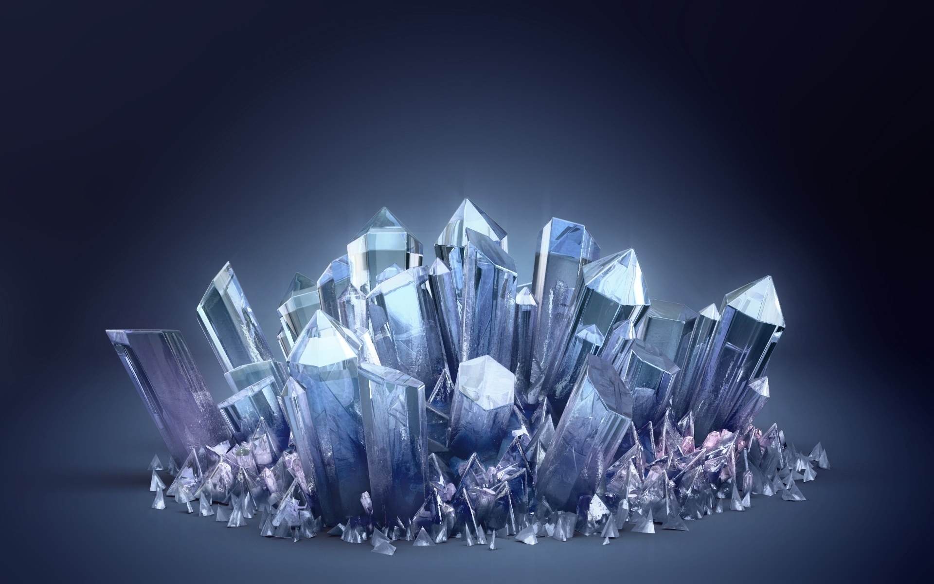 Обои crystal, 3d, crystals, 3d crystal, blue crystal на рабочий стол. 