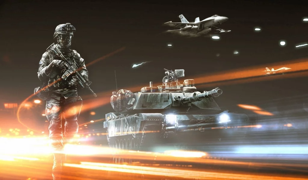 3, battlefield, огни