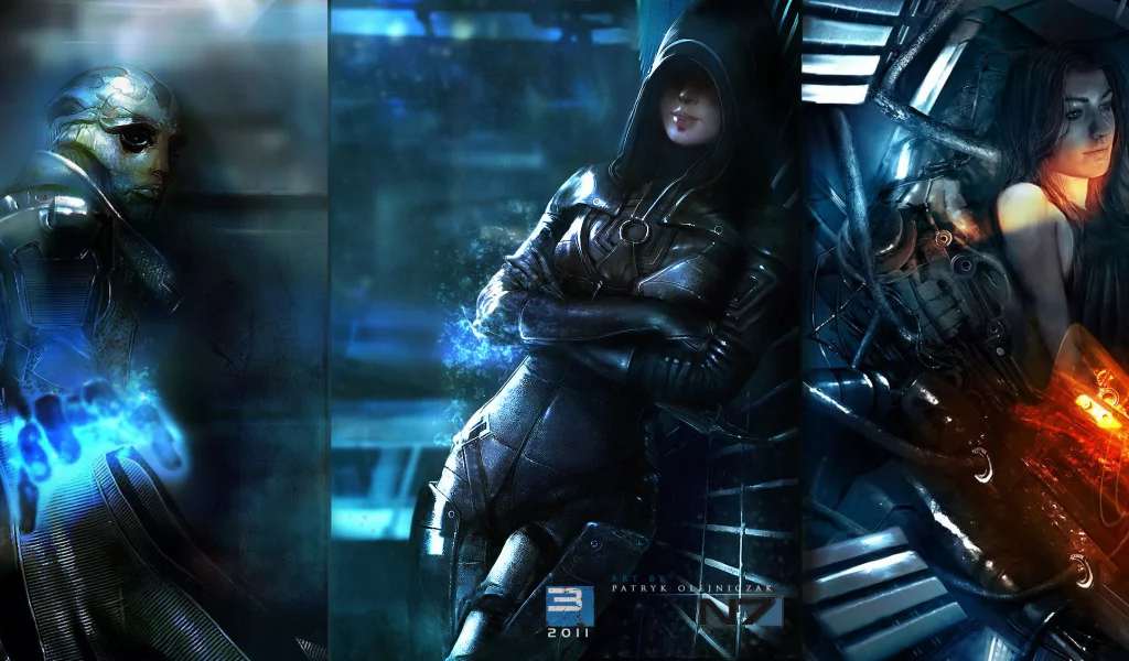 девушка, Mass Effect, герои