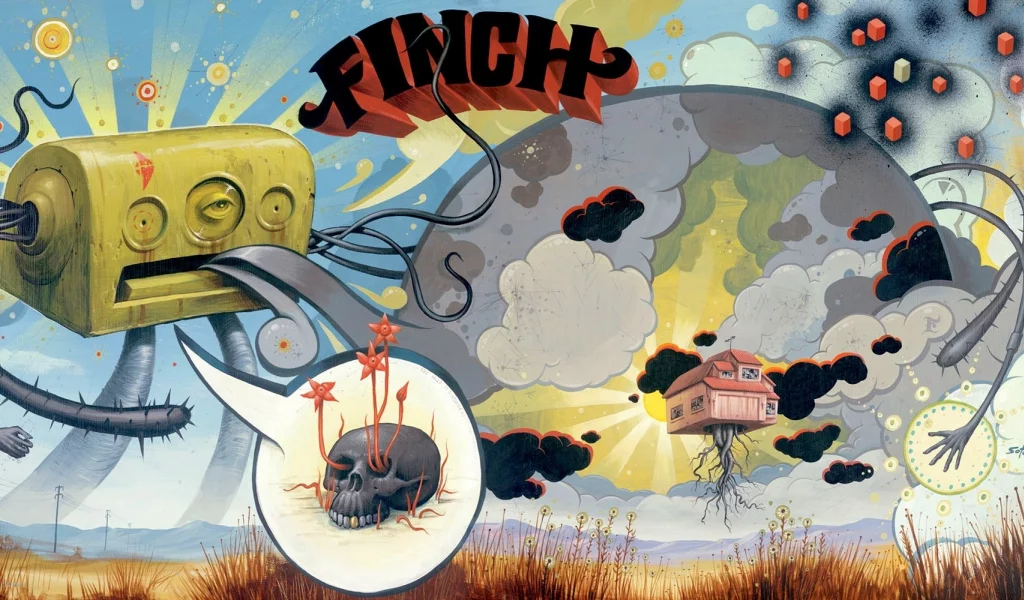 глаз, finch, череп, , домик
