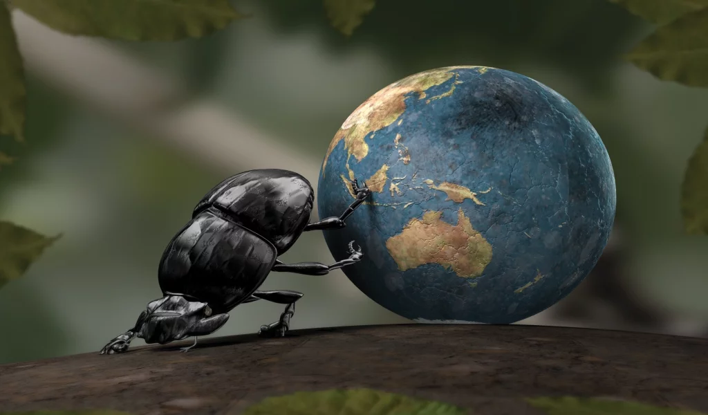 глобус, шар, 3D, жук, Фантазия