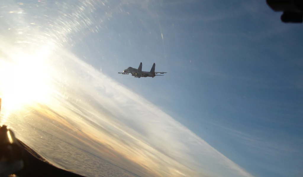 Су-27, облака, полёт, истребитель, небо