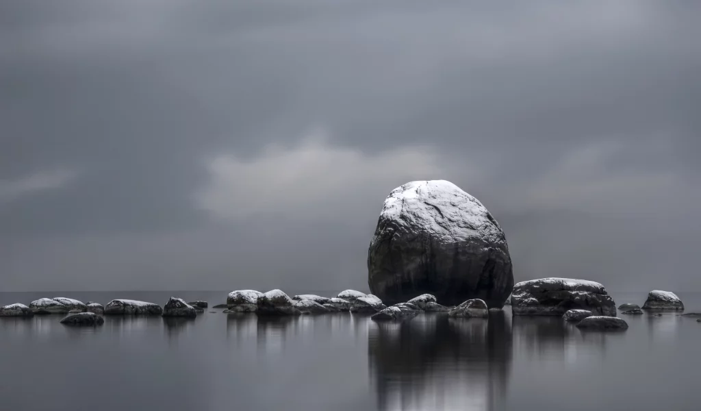 серый, море, камни