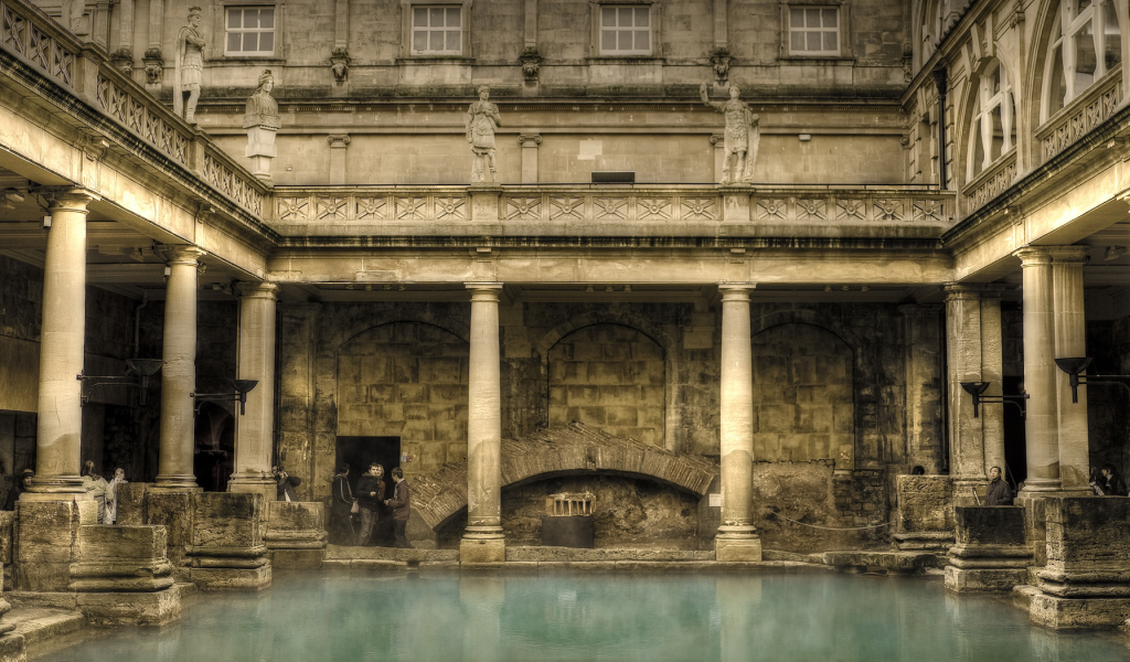 римские бани, колонны, архитектура