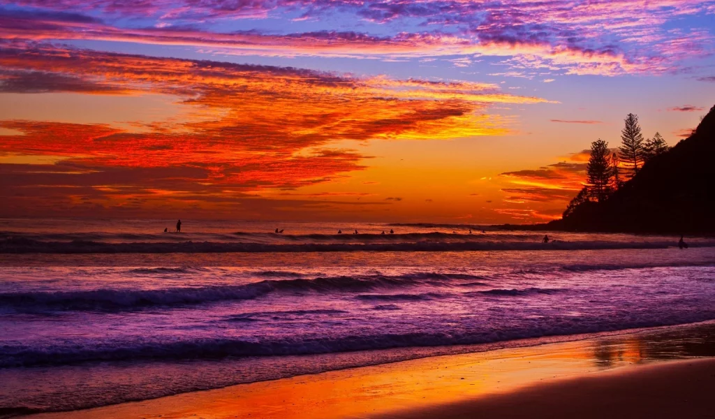 HDR, небо, море, закат