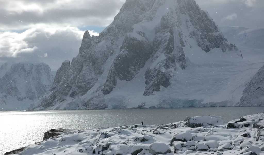снег, гора, море