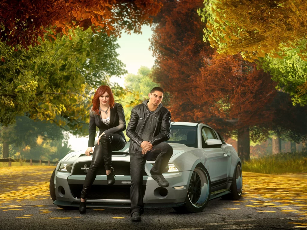 ford mustang, sam jack, осень, машины, need for speed the run