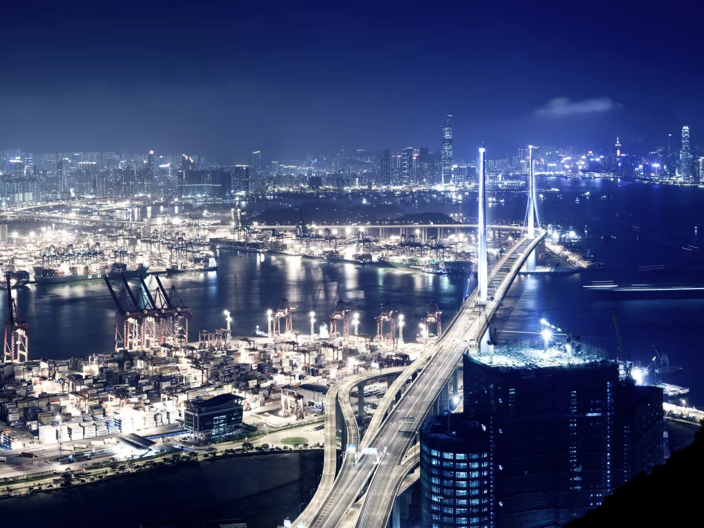 Hong Kong, ночь, гонконг