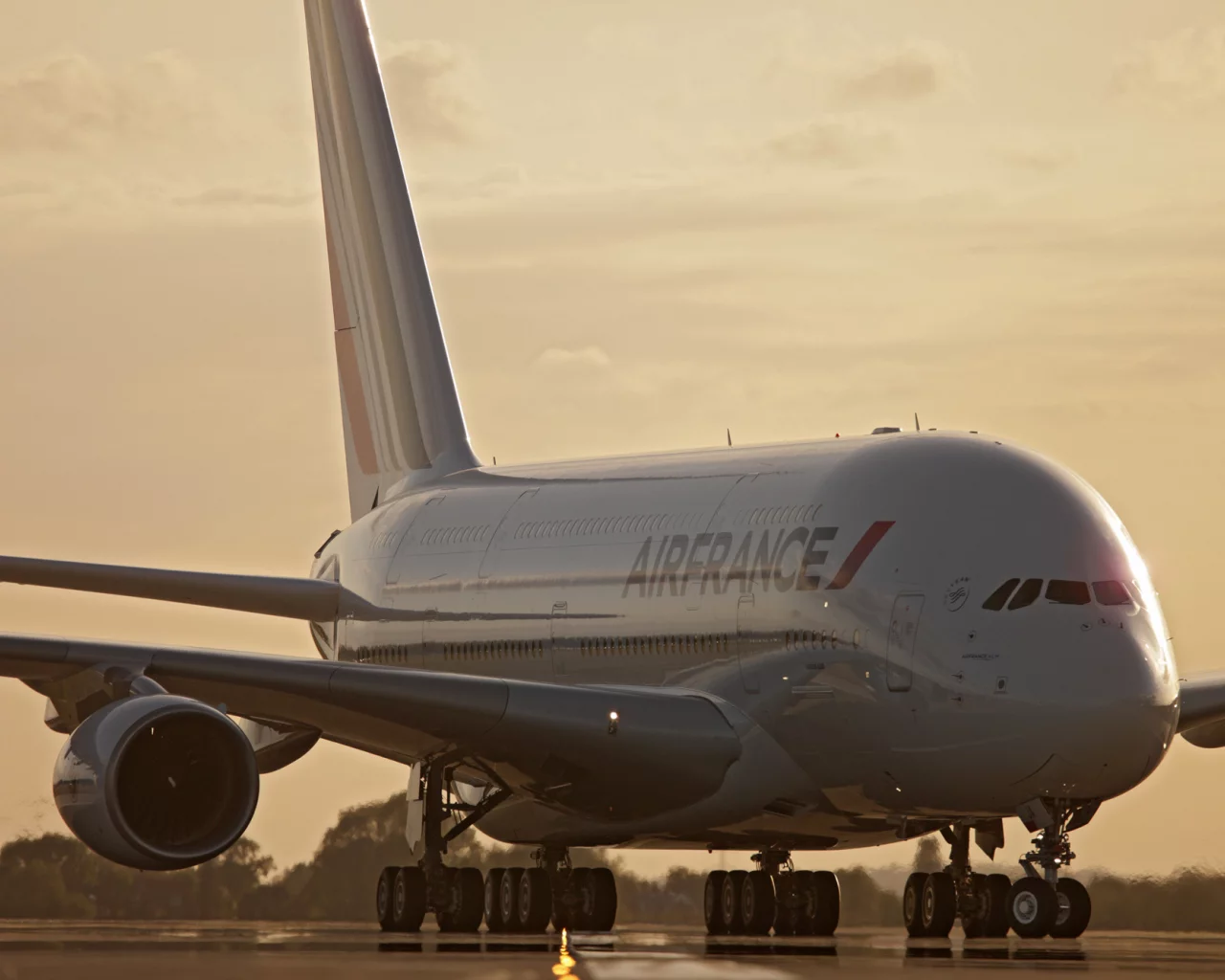 облака, Airbus, A380, гражданская авиация