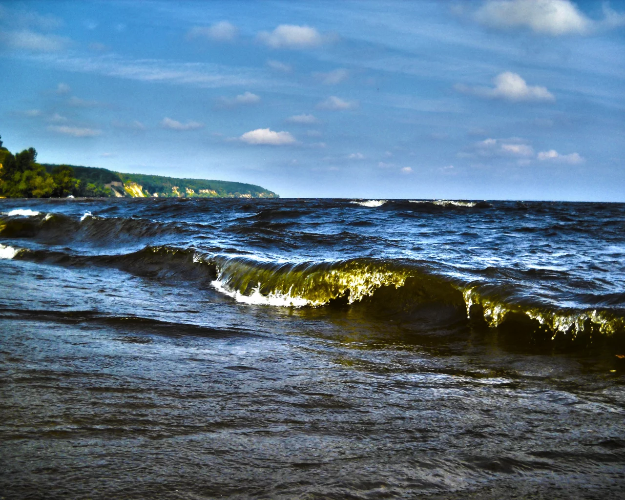 скалы, песок, пляж, море, солнце, шторм, горизонт, берег, облака, пейзаж, волны, Днепро, вода, hdr, горы