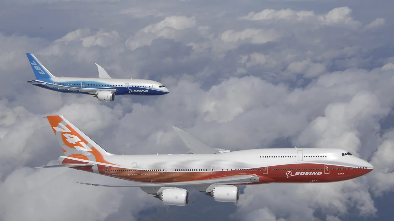 747-8, boeing, 787, Intercontinental, облака, полёт