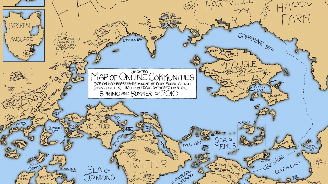 карта, онлайн-сообщества, интернет, континенты, сайты