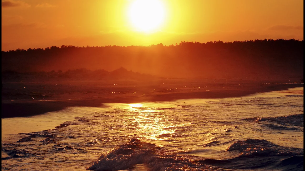 солнце, море, закат
