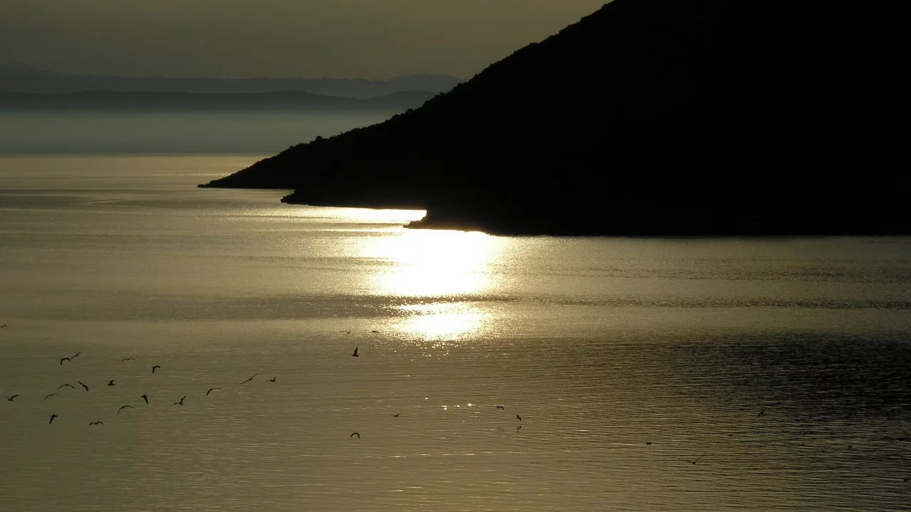 пейзаж, море, горы