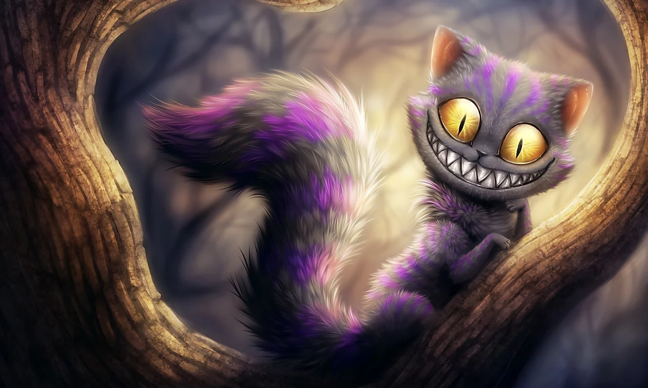 кот, Alice in Wonderland, улыбка