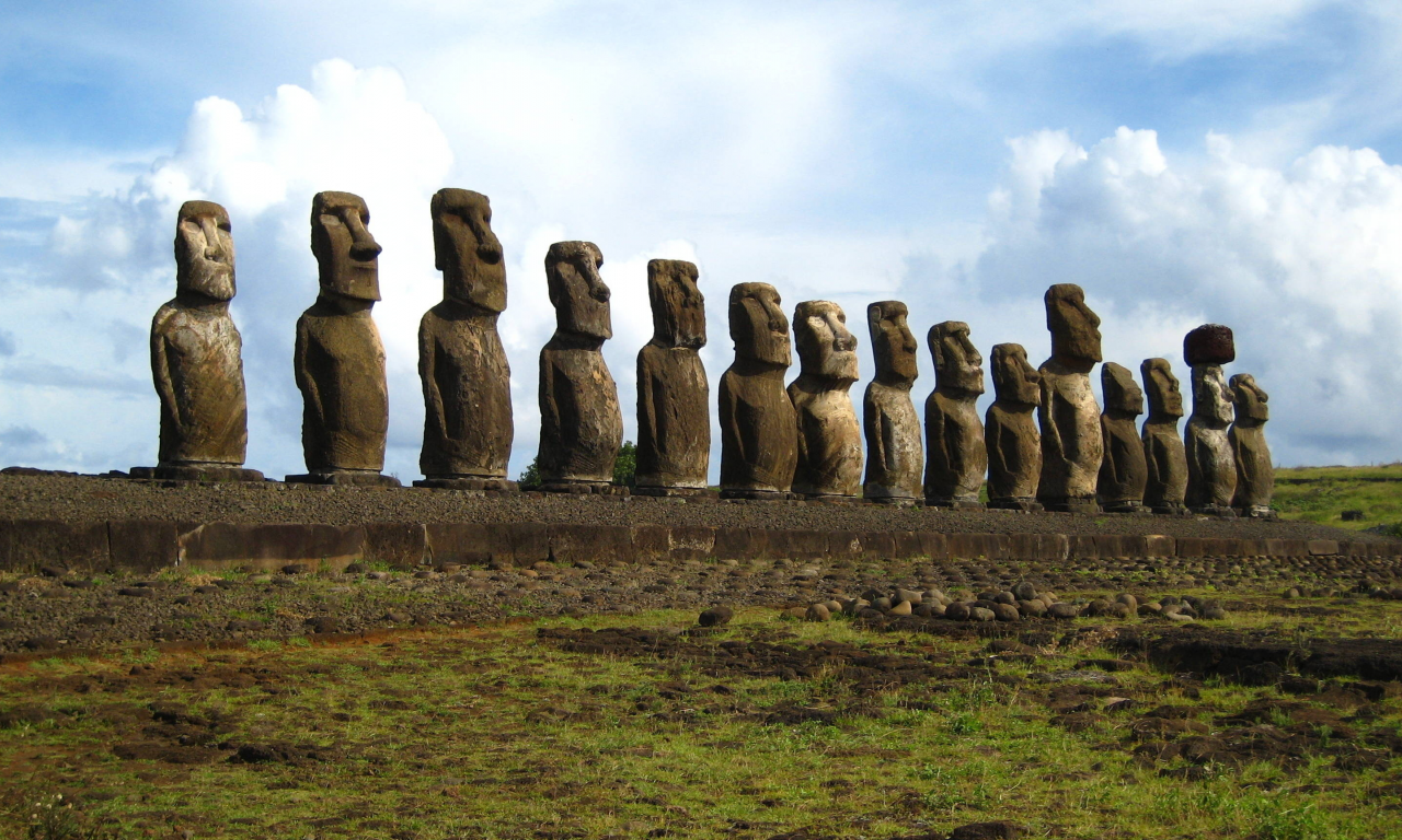 статуи, остров пасхи, моаи