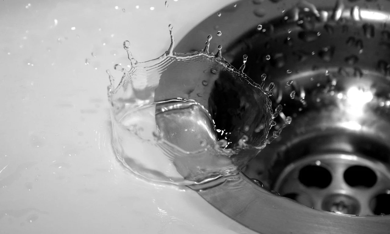 слив, капли, брызги, вода