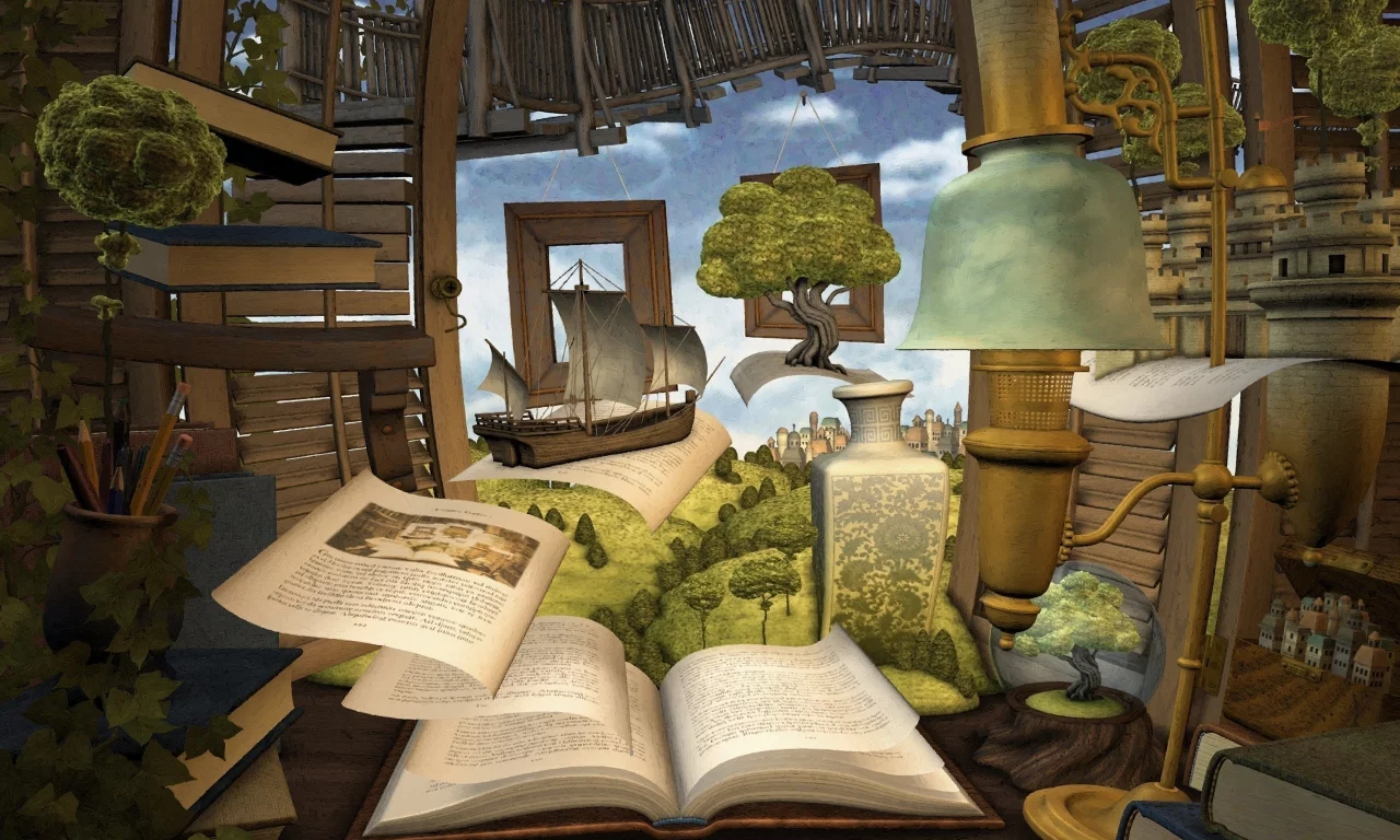 путешествие, полки, книги, корабль