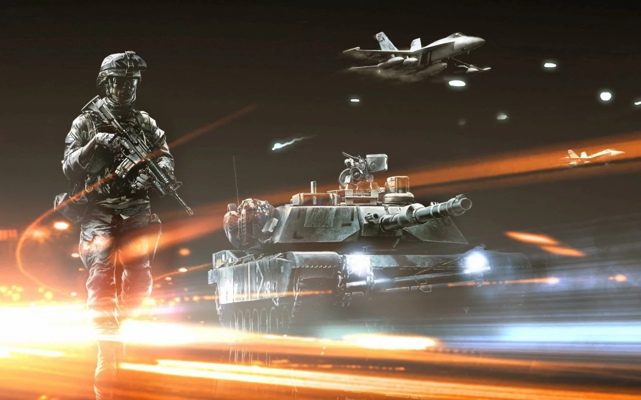 3, battlefield, огни