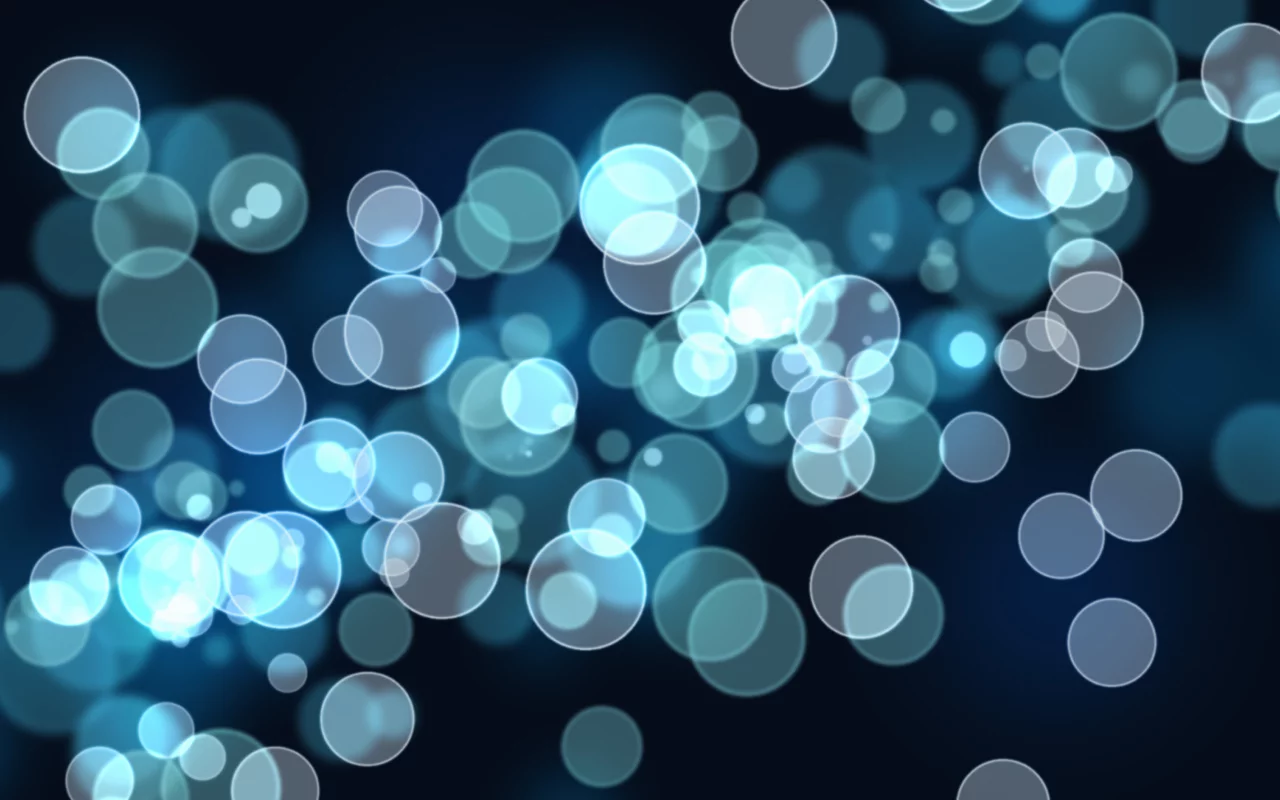 круги, голубой, свет, bokeh