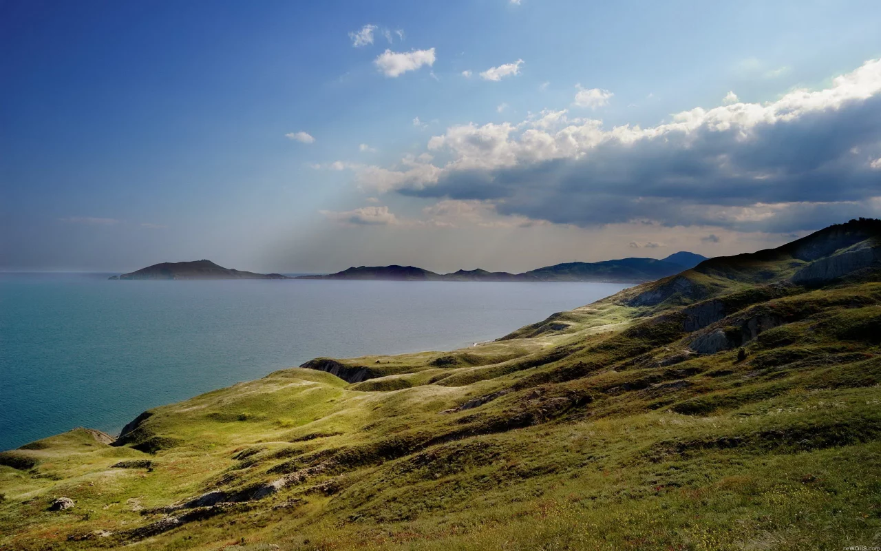 пейзаж, море, небо