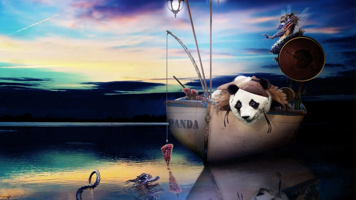 Panda, на драконов, на охоте