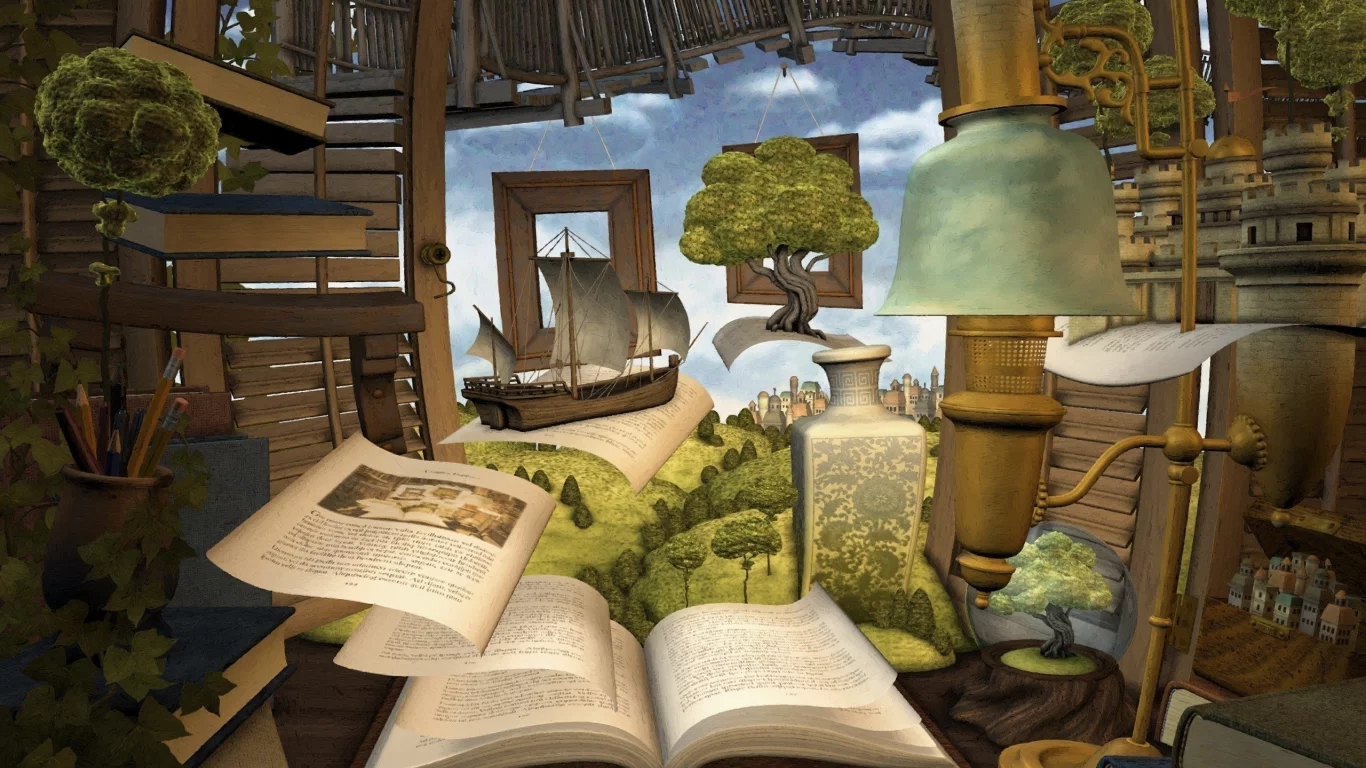 путешествие, полки, книги, корабль
