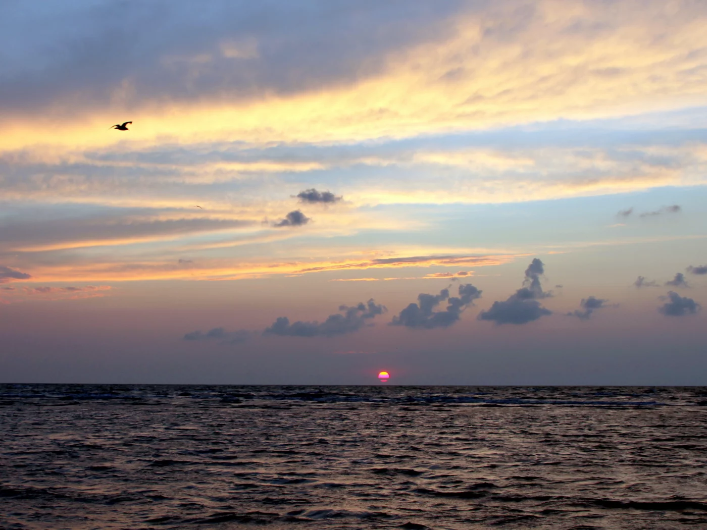 море, природа, закат, небо