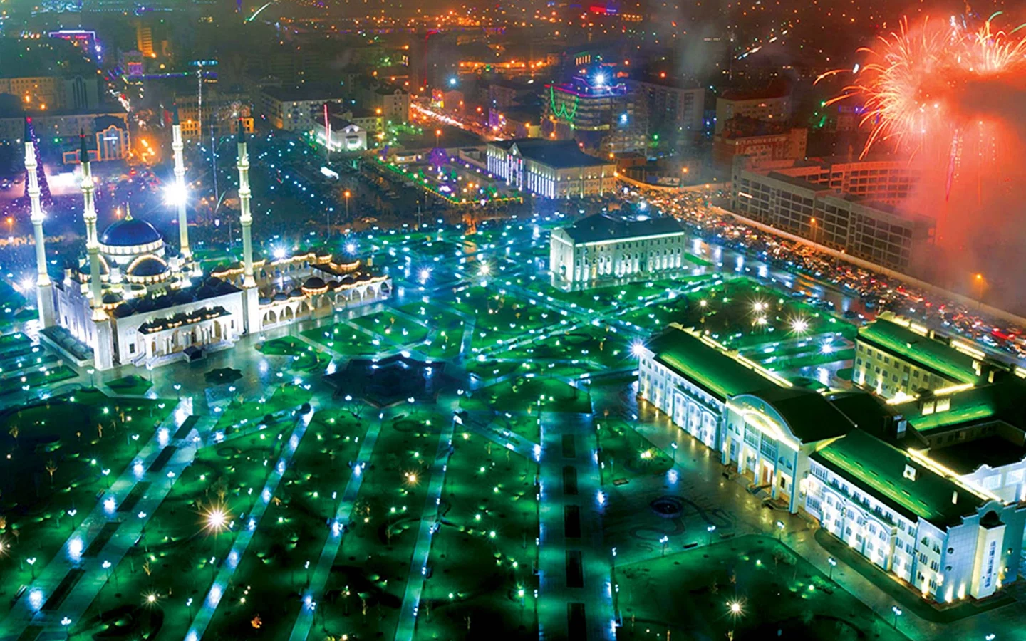МЕЧЕТЬ, САЛЮТ, ГРОЗНЫЙ, ЧЕЧНЯ