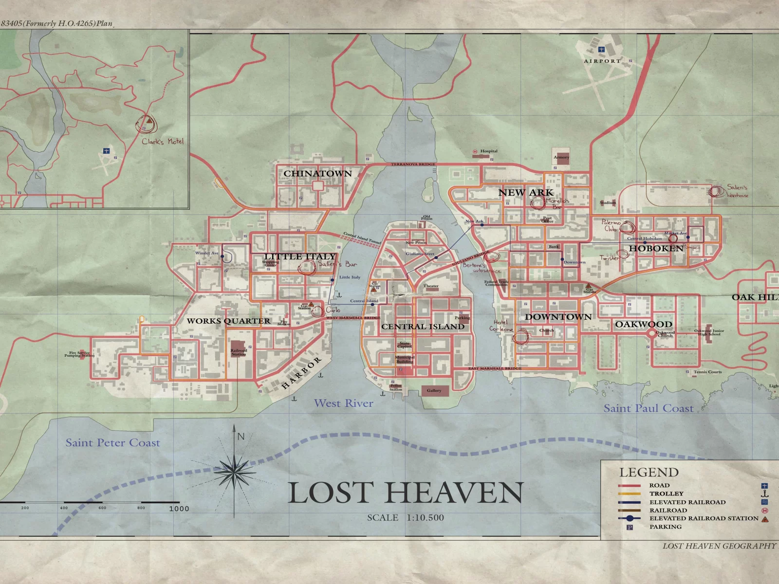 lost heaven, map, mafia