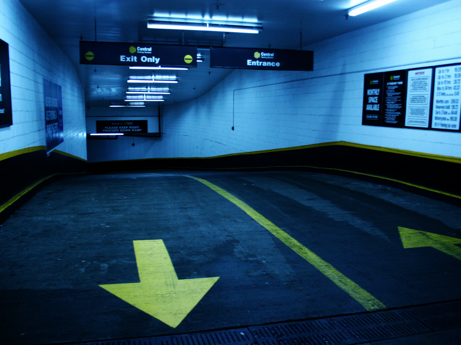 NYC, underground, blue