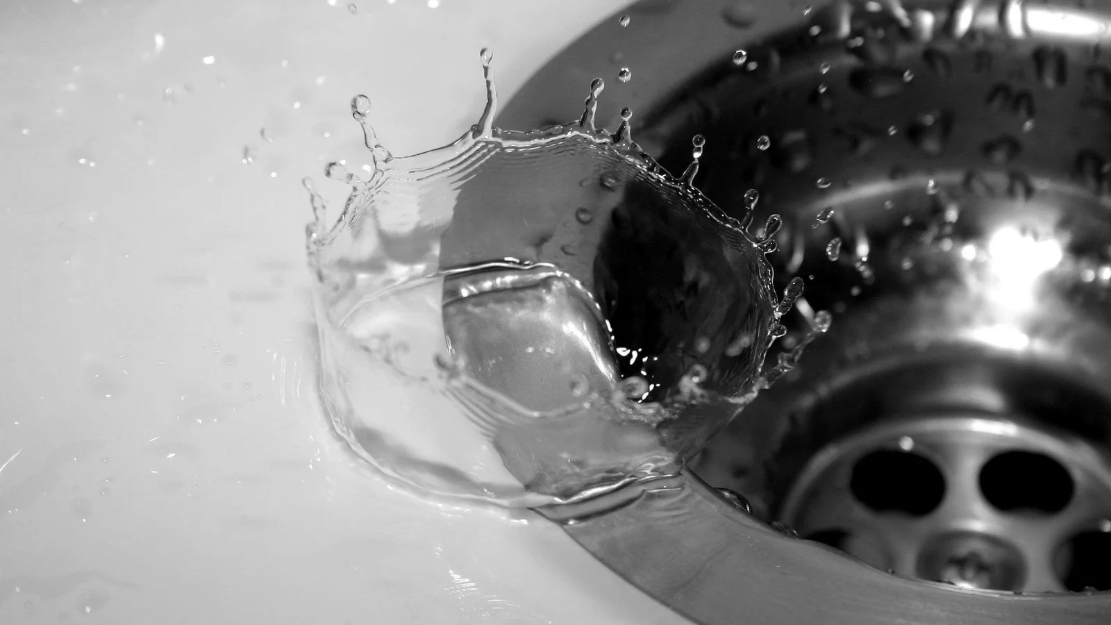 слив, капли, брызги, вода