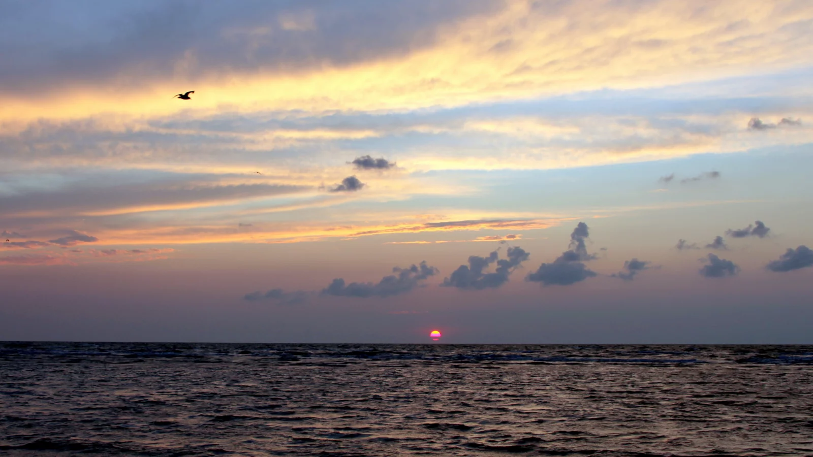 море, природа, закат, небо