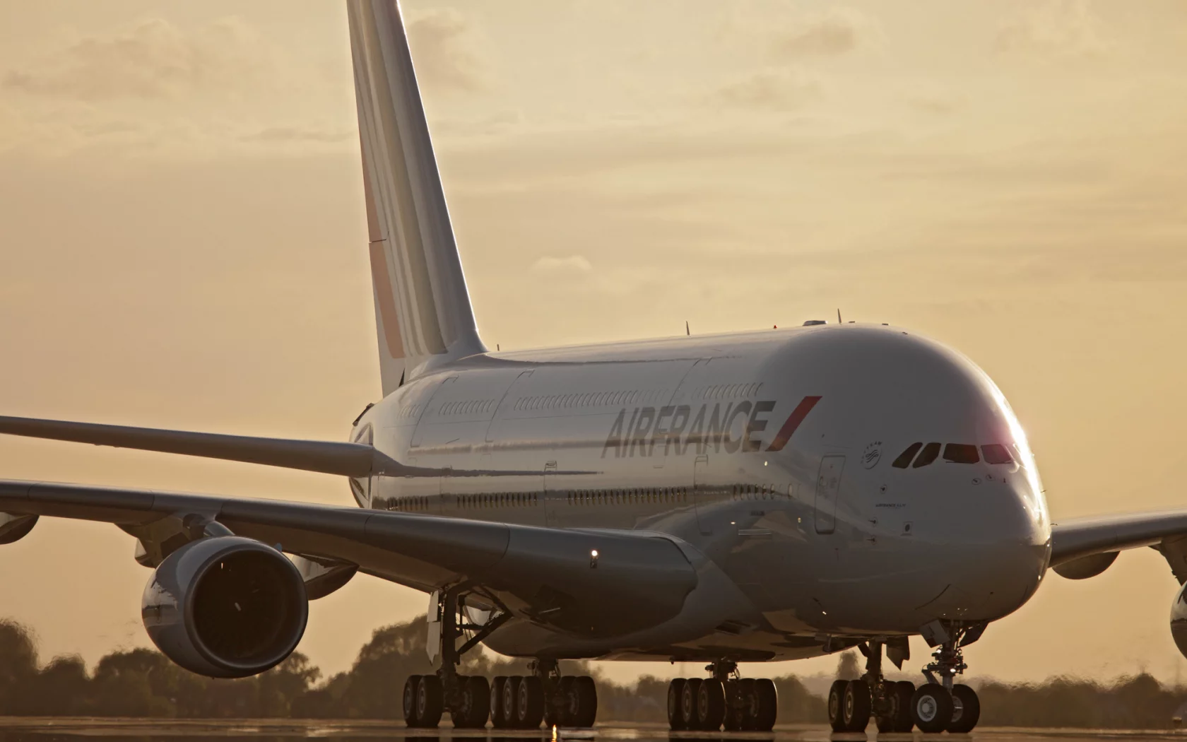 облака, Airbus, A380, гражданская авиация