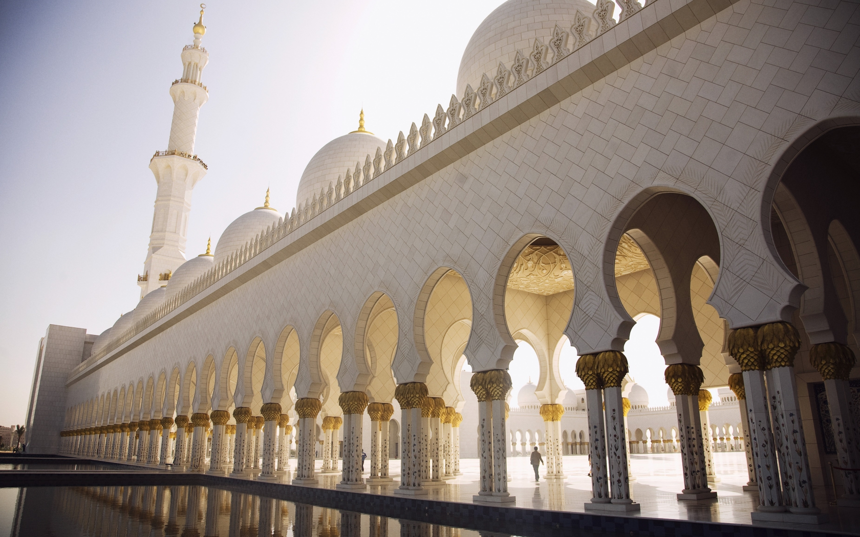 мечеть шейха зайда, площадь, абу-даби, минарет, арки, купола