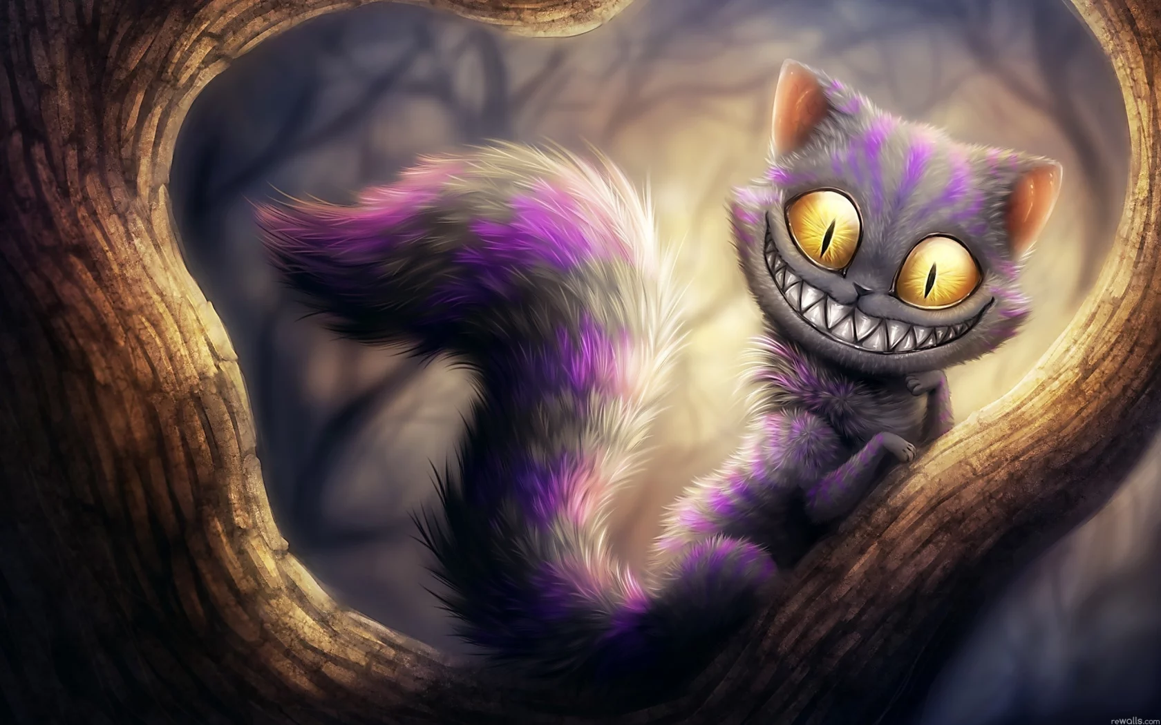 кот, Alice in Wonderland, улыбка