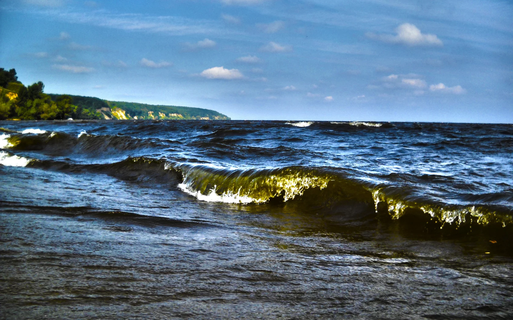 скалы, песок, пляж, море, солнце, шторм, горизонт, берег, облака, пейзаж, волны, Днепро, вода, hdr, горы