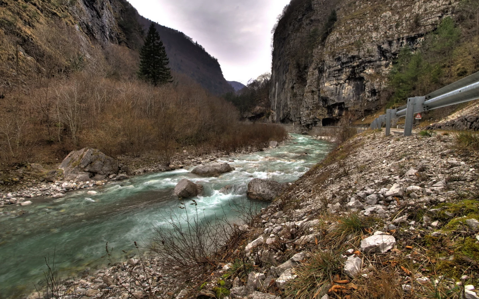 река, природа, горы