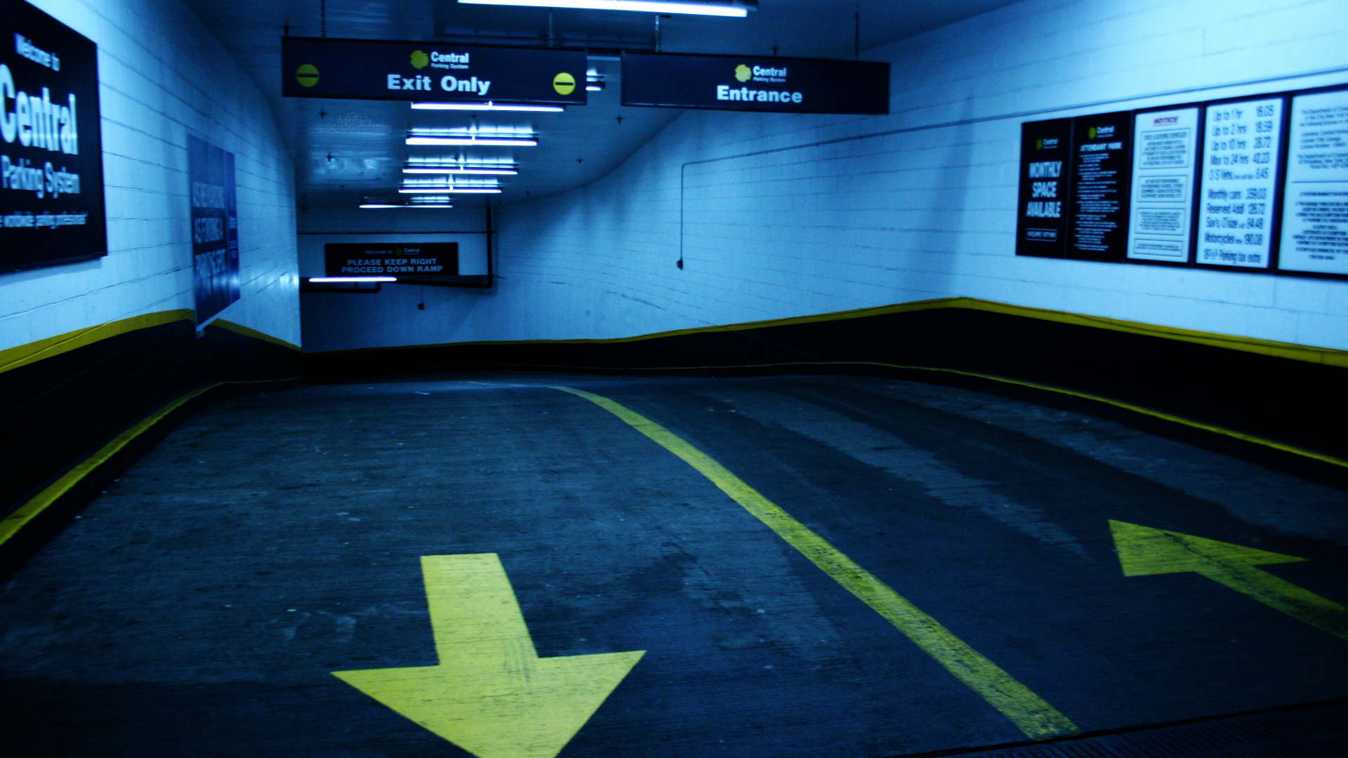 NYC, underground, blue