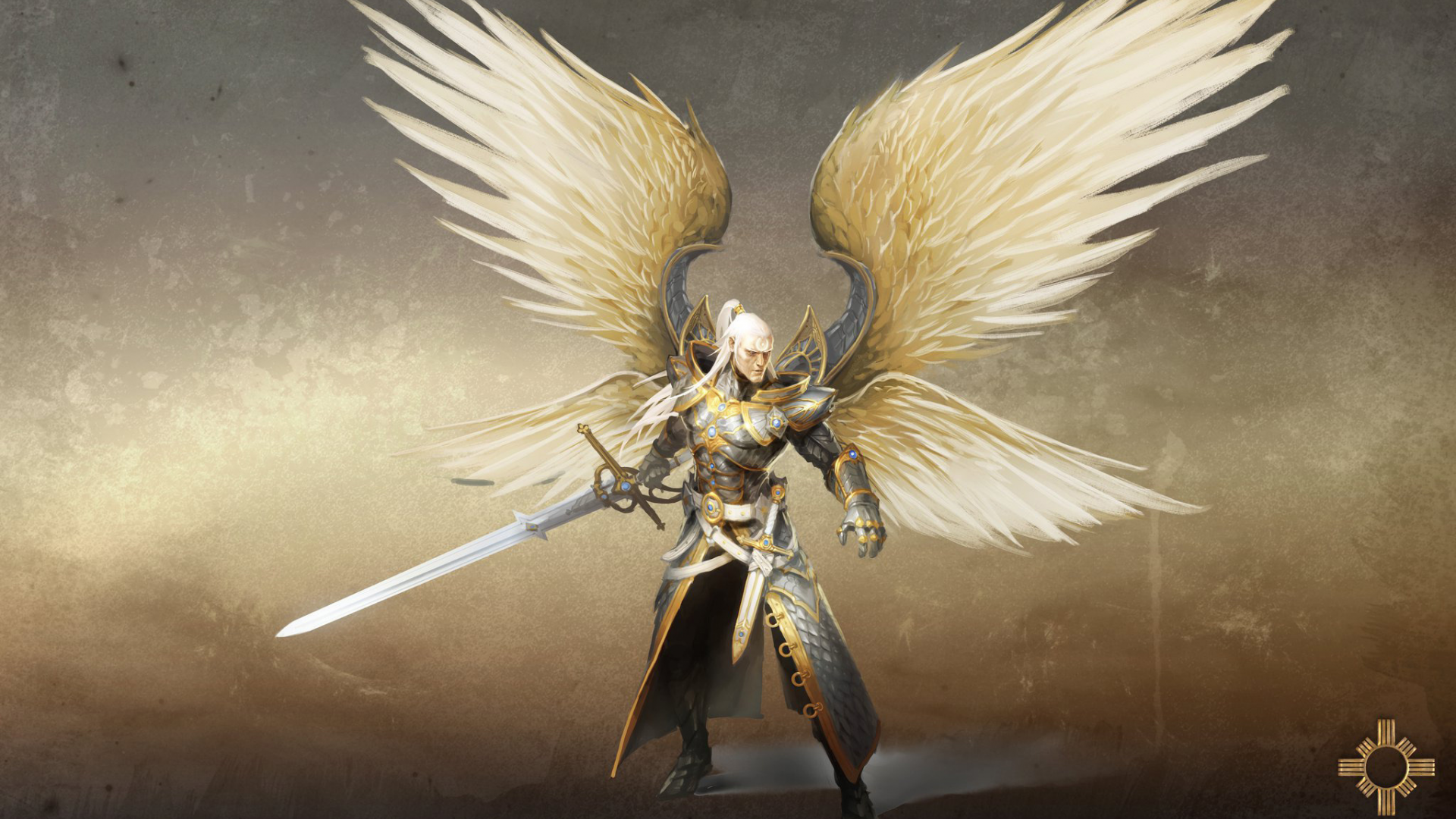 архангел, меч, крылья