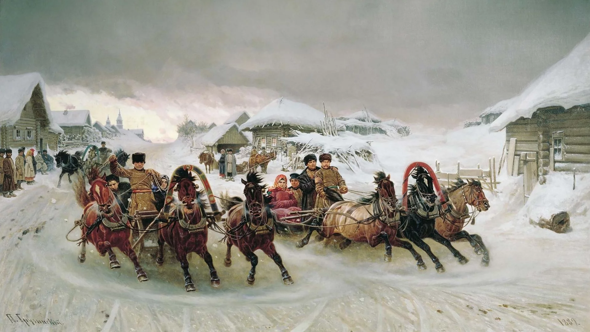 тройка, пётр николаевич грузинский, зима, праздник