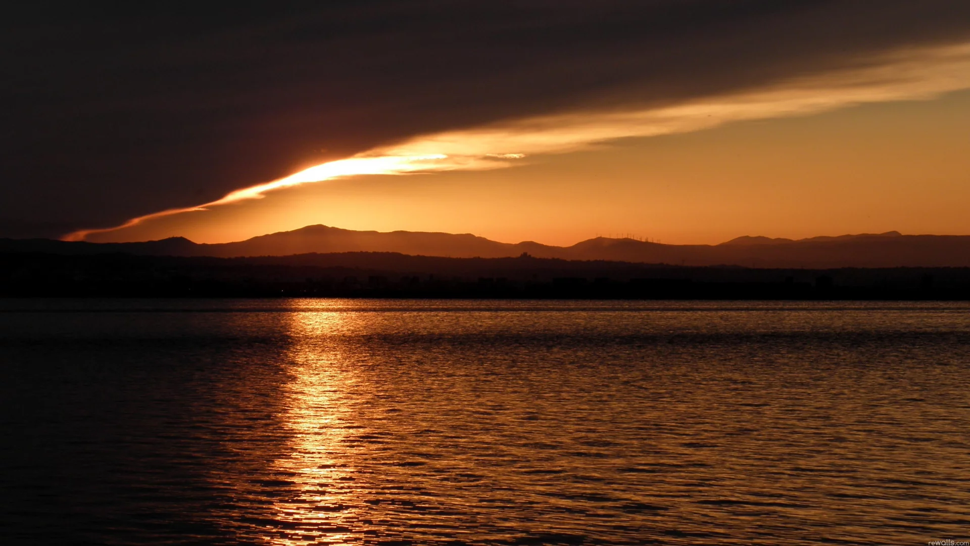 закат, небо, море, природа, пейзаж