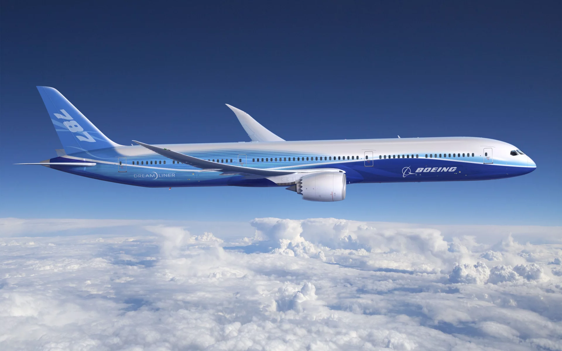 облака, dreamline, полёт, 787, boeing