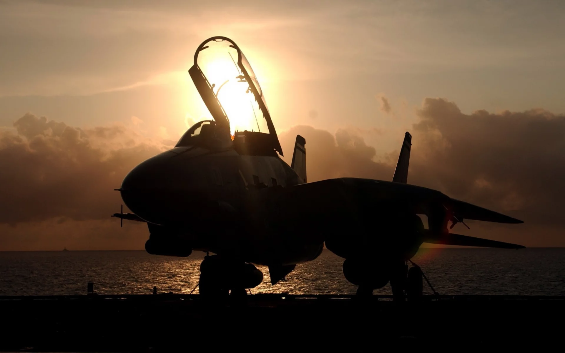 tomcat, закат, F-14