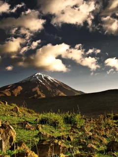 гора, облака, Эльбрус