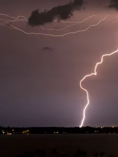 молния, свет, небо, гром, ночь