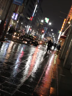 город, огни, вечер