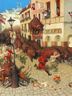фиеста, юмор, испания, площадь