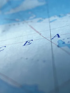 океан, карта, буквы
