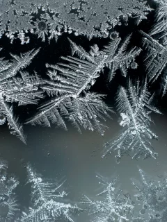 иней, стекло, мороз